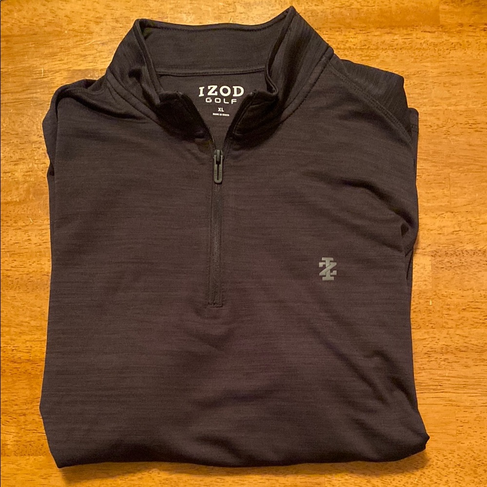 IZOD Golf Quarter-Zip Pullover – Men’s XL (Black)